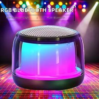 Subwoofer de Cine de escritorio con degradado, sonido perfecto, Mini altavoz inalámbrico USB BT, altavoces pequeños portátiles con luz colorida