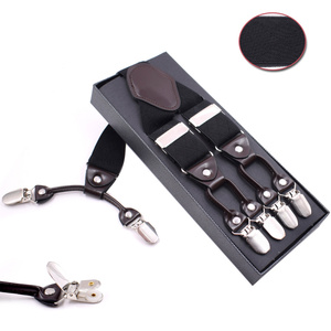 <span class=keywords><strong>Bretelle</strong></span> <span class=keywords><strong>da</strong></span> <span class=keywords><strong>uomo</strong></span> LK Fashion Classic larghe 3,5 cm, regolabili, con fibbia in ferro a Y e 6 clip - Regalo premium per adulti - Product Image 1