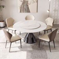 XTCZ-012 de table à manger et de chaises de luxe Table rectangulaire moderne en pierre avec design en métal carré brillant