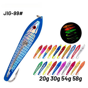 TGD Best 99 #   Cuillère de pêche à la traîne en métal, leurre de pêche type drone, <span class=keywords><strong>hameçon</strong></span> simple, divers types, acier inoxydable 316 - Product Image 2