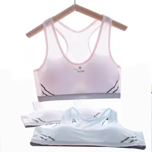 Soutien-gorge respirant pour enfants, 2 ensembles, brassière de sport pour jeunes filles, vêtements pour adolescentes