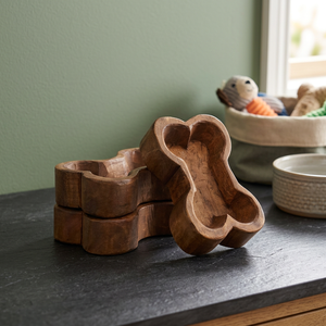 High Quality Natural Acacia Wood Dough <b>Bowls</b> For Vintage Home Decoration And For <b>Christmas</b> Decorations Gifts OEM Made in Vietnam - Product Image 1