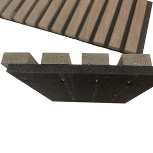 Pannello Acustico in Doghe di <span class=keywords><strong>Legno</strong></span> dal Design Moderno, Altamente Efficace nell'Assorbimento del Suono NRC 1.0, Supporto in PET Ecologico per Uffici e Hotel - Product Image 3