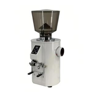 Moulin à café professionnel à meules plates, lame SUS de 64 mm, panneau tactile, boutons pour une ou deux tasses, support de porte-filtre réglable - Product Image 3