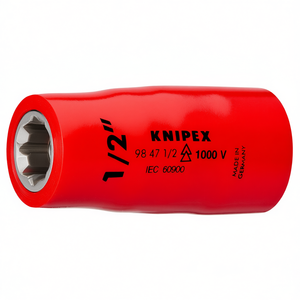 Clé à douille Knipex 1/2 pouce à emmanchement carré interne, isolée 1000 V, fabriquée en Allemagne - Product Image 2