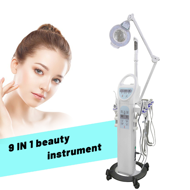 Hot Selling 9 In1 Multi-functional Beauty Device Face Steamer Facial Machine Facial Cleansing Device Skin Rejuvenation Device