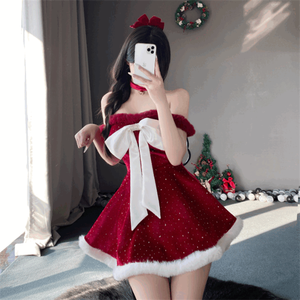 Disfraz de Papá Noel 2025, Atuendo Navideño <span class=keywords><strong>para</strong></span> Fiesta de <span class=keywords><strong>Nochevieja</strong></span>, Uniforme <span class=keywords><strong>para</strong></span> Mujer - Product Image 6