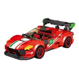 模型运动赛车套件构建塑料玩具教育儿童3D积木拼图积木构建玩具