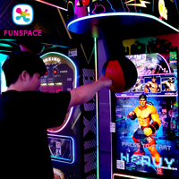 Funspaces Nouvelle Machine de Jeu Vidéo à Monnayeur Boxer avec Écran de 32 Pouces, Machine d'Arcade de Boxe de Rue