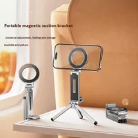 Support de tablette et téléphone rotatif à 360 degrés pour voyage, pliable, avec clip magnétique, fixation pour lit, avion, train, compatible avec les rails