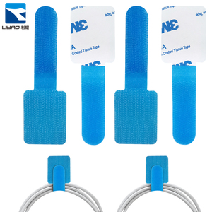 Có thể điều chỉnh móc vòng Cáp <span class=keywords><strong>Clip</strong></span> màu xanh dính dây tổ chức dây tổ chức nhà bếp văn phòng dây đeo chủ Patterned Băng - Product Image 2