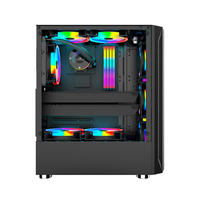 Boîtier d'ordinateur de jeu SNOWMAN de haute qualité pour PC avec panneau frontal entièrement en maille, boîtier d'ordinateur en plastique ATX Mid Tower