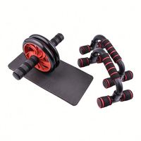 Roue abdominale unisexe silencieuse en ABS et EVA, rouleau antidérapant avec tapis de genoux pour usage domestique, équipement de fitness pour la musculation