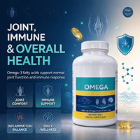 Gélules d'huile de poisson oméga 3 haute puissance OEM 690 mg avec EPA et DHA pour la santé cardiaque, la fonction cérébrale et le soutien immunitaire