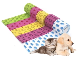 Échantillon gratuit d'empreinte de patte d'enveloppe vétérinaire élastique médicale bandage auto-adhésif avec tissu non tissé pour vétérinaire chien cheval - Product Image 2