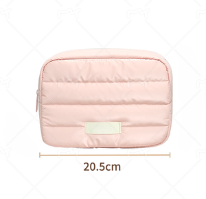 Bolsa de maquillaje pequeña para viaje, bolsa de aseo para bolso, bolsa acolchada pequeña para cosméticos, linda bolsa de maquillaje para mujer, se mete fácilmente en el bolsillo. - Product Image 5