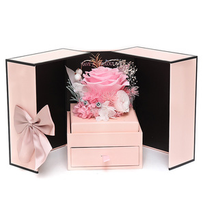 Collar <span class=keywords><strong>perfume</strong></span> Caja de regalo Flor de la eternidad Caja de regalo abierta doble Regalo del día de San Valentín 2025 - Product Image 1