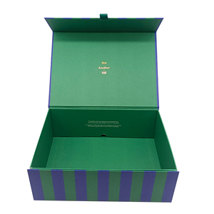 Caja de regalo de concha de libro artesanal de estampado en caliente diseño UV <span class=keywords><strong>local</strong></span> caja magnética deflectora verde con LOGOTIPO personalizado - Product Image 3