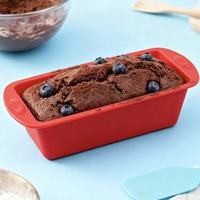 Ventes chaudes : Moule à gâteau et à pain de mie rectangulaire en silicone de qualité alimentaire, sans BPA, compatible lave-vaisselle, facile à démouler, pour la cuisson au four à domicile, outils de pâtisserie