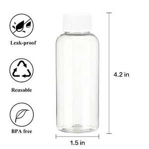 Custom High Quality 50ml 100ml PET <b>Plastic</b> Spray Bottles Screw <b>Cap</b> Empty Personal Care Packaging for Shampoo Lotion Face Cream - Product Image 3