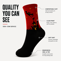 Chaussettes d'automne pour adultes Mushafier personnalisées OEM - Polyester/Nylon/Coton/Fibre de bambou/Laine, sans couture, résistantes aux déchirures, chaussettes rapides