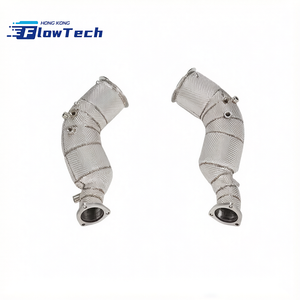 Tubería de escape de acero inoxidable con escudo térmico para Audi SQ5 3.0T B9 B9.5, tubo de escape turbo de alto flujo y rendimiento. - Product Image 3