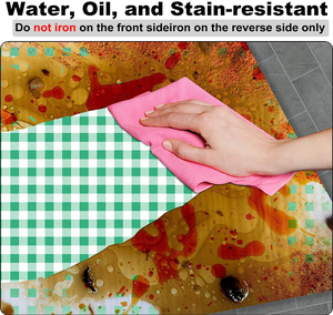 HuiHePicnic Table Cover avec banc couvre 3 pièces ensemble élastique ajusté Rectangle vinyle nappes <span class=keywords><strong>toile</strong></span> <span class=keywords><strong>cirée</strong></span> étanche pour l'<span class=keywords><strong>extérieur</strong></span> - Product Image 5