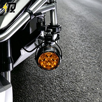 LED-Motorrad-Frontscheinwerfer 120W 14400LM Einzelner Weißstrahl Bernsteinfarbene Nebellinse 6000K 6 LEDs Externer Stoßfänger Nachrüstung Wasserdicht