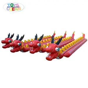 Toptan oyuncak tekne kürek-Heyecanlı 8 oyuncu şişme ejderha uçan muz botu çekilebilir tüpler