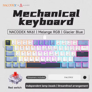 Ajazz NK61 61键机械游戏键盘有线热插拔红色开关RGB背光 - Product Image 3