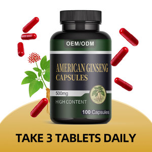 100% Capsules de ginseng américain naturel Capsule de soutien énergétique Supplément de santé Multivitamine - Product Image 2