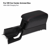 Boîte d'accoudoir en cuir pour voiture VW Jetta Santana VA3 Skoda Rapid, version taxi, remplacement de la console centrale