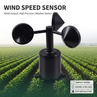 Sensor Kecepatan Angin RS485 Modbus Anemometer Polikarbonat Kekuatan Tinggi untuk Stasiun Cuaca Pertanian Cerdas Rumah Kaca Kebun