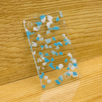 Feuilles acryliques dispersées colorées couleur bonbon poudre d'oignon découpe Laser traitement oignon paillettes panneau