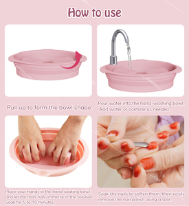 Cuenco de silicona para remojar manos, para manicura y arte de uñas, con doble spa para manos, suavizante de cutículas, eliminación de piel muerta y cuidado de manos - Product Image 5