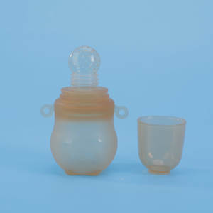 Cuchara de Silicona Suave para Alimentación de Bebés, Biberón con Cuchara para Arroz, Herramienta para Alimentos Complementarios, Tazón para Polvo de Arroz, <span class=keywords><strong>6</strong></span> <span class=keywords><strong>Meses</strong></span>+ - Product Image 1