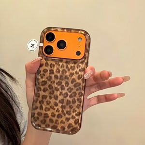 เคสโทรศัพท์ลายเสือดาวสองชั้นสุดเทรนดี้ สไตล์สาวเปรี้ยว Y2K เท่ๆ ป้องกันการกระแทก สำหรับ iPhone 13/14/15/16/17 Pro Max - Product Image 3