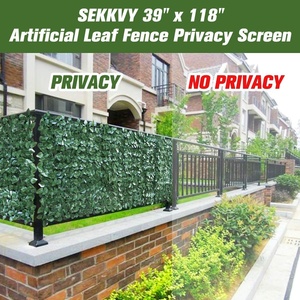 1x3M copertura della parete di Privacy dello schermo della siepe della foglia artificiale <span class=keywords><strong>per</strong></span> lo Screening del recinto delle <span class=keywords><strong>piante</strong></span> artificiali della decorazione del cortile dell'<span class=keywords><strong>interno</strong></span> all'aperto del giardino - Product Image 2