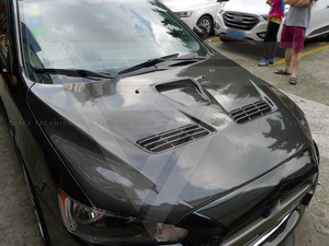 Sợi Carbon tùy chỉnh mui xe cho 2008-2015 Mitsubishi <span class=keywords><strong>Lancer</strong></span> EX xe nắp ca-pô động cơ Bìa nâng cấp <span class=keywords><strong>Evo</strong></span> 10 phong cách - Product Image 3