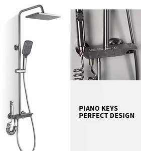 Pommeau <span class=keywords><strong>de</strong></span> Douche Moderne en Acier Inoxydable à Température Constante et Pressurisé pour Salle <span class=keywords><strong>de</strong></span> Bain Domestique - Product Image 1