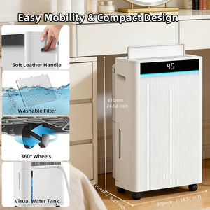 Contrôle de l'humidité à usage domestique 20L <span class=keywords><strong>Meilleur</strong></span> <span class=keywords><strong>déshumidificateur</strong></span> pour le séchage des vêtements et le sous-sol - Product Image 6