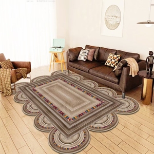 Lüks özel 3D kare moda zemin halısı çin satılık yüksek kalite mavi halı ve kilimler - Product Image 3