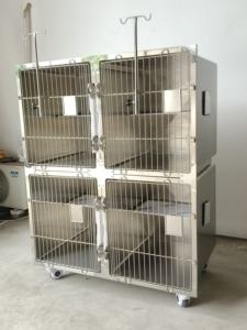 Cage d'isolement en acier inoxydable pour animaux – Équipement médical pour cliniques vétérinaires et hôpitaux pour animaux - Product Image 2