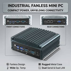 Mini PC Industrial Robusto sin Ventilador <span class=keywords><strong>LN</strong></span> 1010 para Automatización de Fábrica, con Doble LAN, RS232, HDMI, VGA, USB, WiFi, 4G SIM, DC12V - Product Image 6