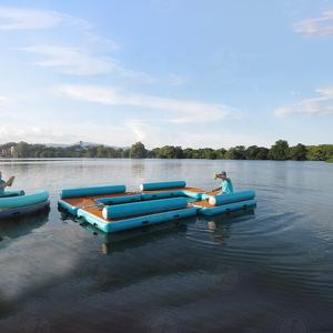 Isola Galleggiante Gonfiabile a Forma di L, Resistente e Stabile, per Feste in Famiglia in Mare, Lago o Fiume - Product Image 2