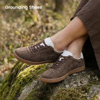 Chaussures de mise en terre souples à semelle en caoutchouc conducteur, à bout large, pour un mouvement naturel, style pieds nus, entièrement naturelles, MOQ flexible