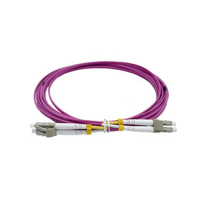 Cable de Conexión de Fibra Óptica LC-LC Multimodo Dúplex OM4 50/125um Erika Violeta 10G 40G 100G, Cable de Red LSZH, Venta al Por Mayor de Fábrica - Product Image 1
