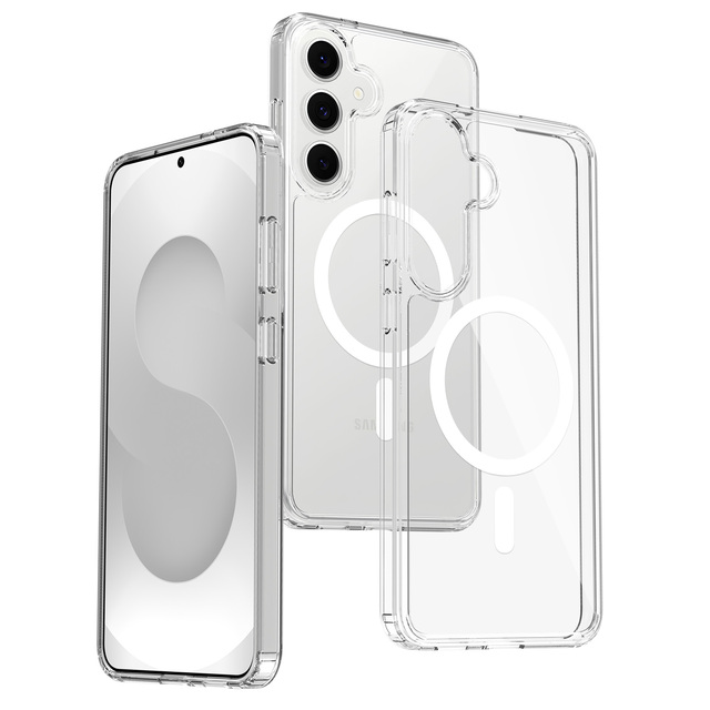 Factory Wholesale Transparent 1.5mm Anti-Scratch Strong Magnet Clear Case Wireless Charging Magnetic Cases for Samsung S25 Fe