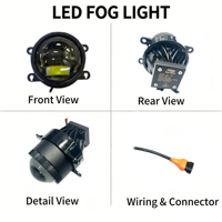 Projecteur LED Bi-Beam de remplacement pour feux antibrouillard 50W 40W Blanc Jaune 6000K 3000K pour Ford Transit V348