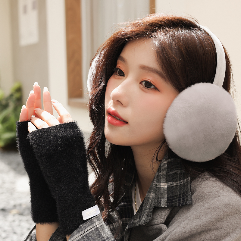 Высококачественные теплые наушники REXCHI де22 для холодной зимы, модные флисовые наушники на заказ